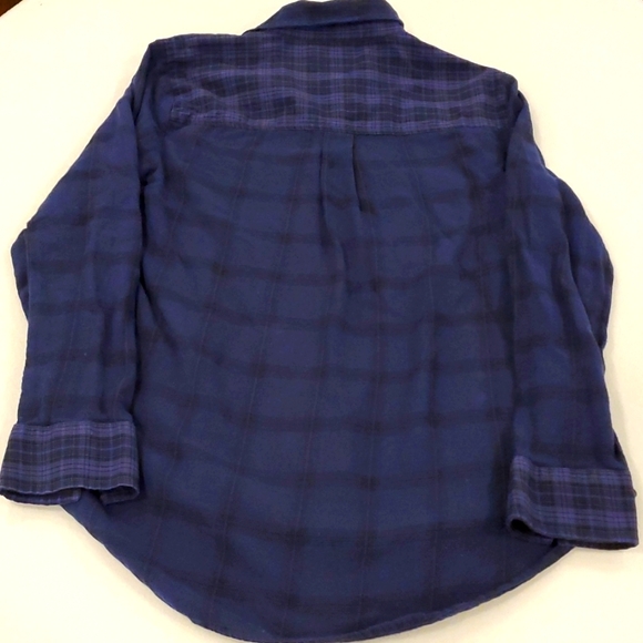 Blue Lucky Brand Plaid Shirt - Picture 4 of 5